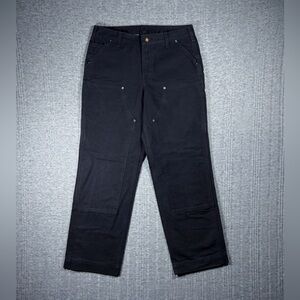 Carhartt Double Knee Pants Womens 8 31x30 Black Carpenter Jeans Workwear Outdoor